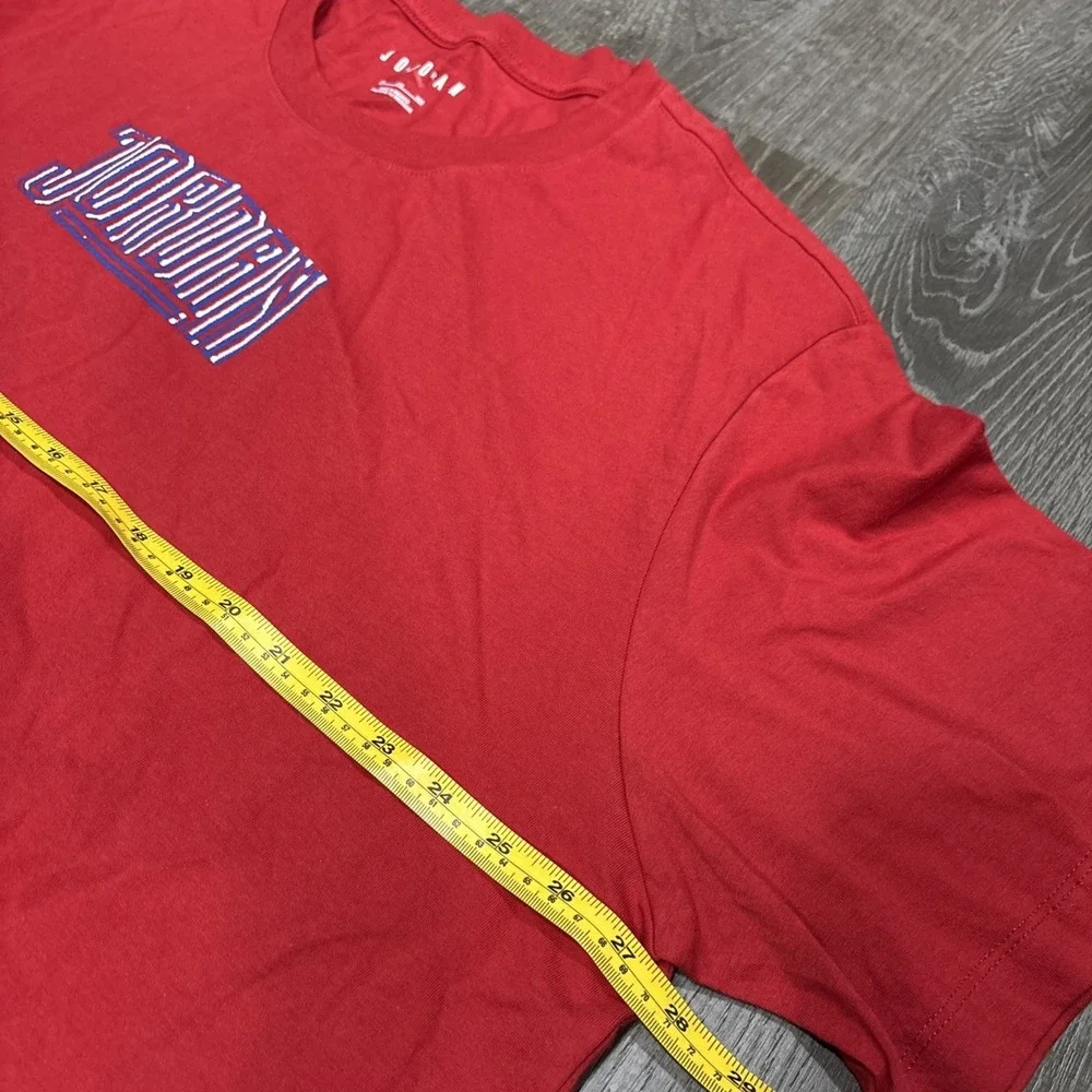 Air Jordan Nike T-Shirt Mens Size 3XL Red Crew Neck Jordan Spell Out Back